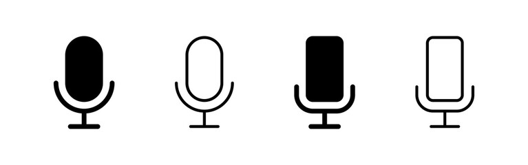 Fototapeta premium Microphone icon vector. karaoke sign and symbol