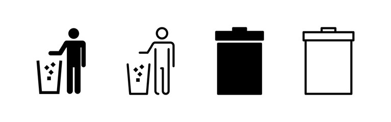 Trash icon vector. trash can icon. delete sign and symbol.