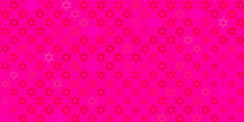 Dark pink, red vector texture with disease symbols.
