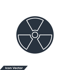 nuclear energy icon logo vector illustration. Radiation symbol template for graphic and web design collection