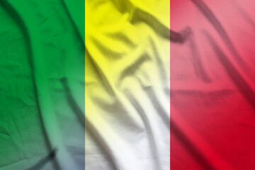 Mali and France national flag transborder negotiation FRA MLI