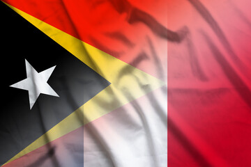 East Timor and France official flag international negotiation FRA