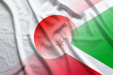 Japan and Burundi official flag transborder contract BDI JPN