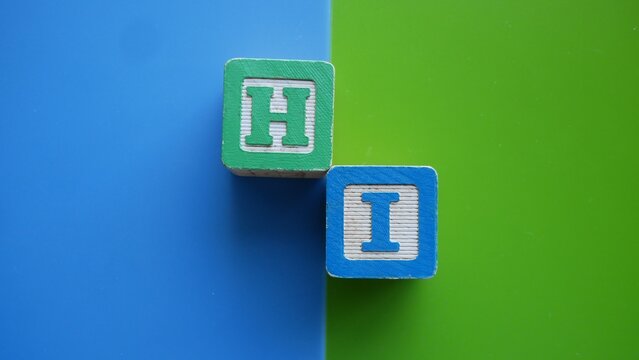 Greeting in Blue & Green
