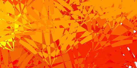Light Red, Yellow vector texture with random triangles.