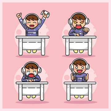 Boy gamer emotion