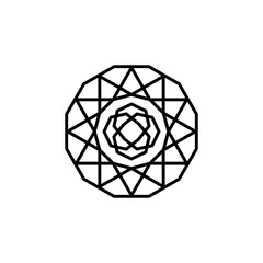 Circle Pattern Abstract Geometric Design Elements. Line style design. simple design editable