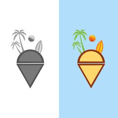 Ice Cream Logo. Vector ice cream illustration.