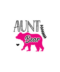 Bear SVG Bundle, Mountains Pine Trees Grizzly Bear SVG Cut File for Cricut, Silhouette, Snowy Winter Scene, Forest, Mama Bear, Wilderness