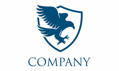 Blue Shield Eagle Logo Design