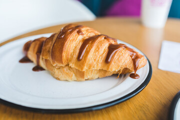 croissant on a plate