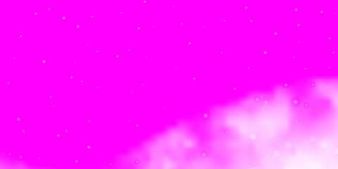 Light Purple, Pink vector pattern with abstract stars.