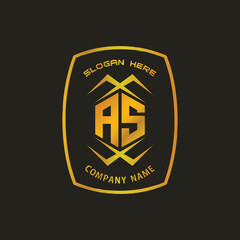 AS lettering, perfect for company logos, offices, campuses, schools, religious education