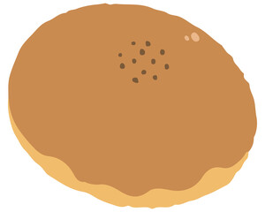 あんぱんのイラスト　単品　ベクター