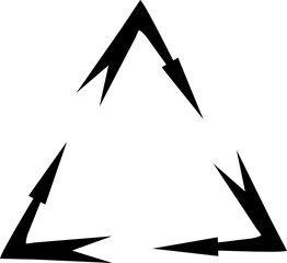 Vector illustration of Recycle symbol on white background.