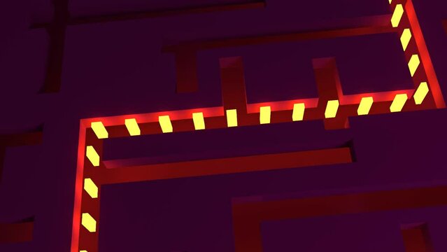 The word Truth appearing at the exit of path through labyrinth. 3D render