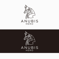 Anubis logo design icon template