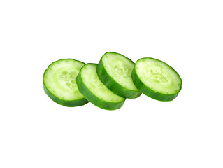 cucumber slice isolated on white background