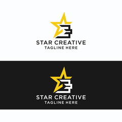 Obraz premium Start creative logo design icon template