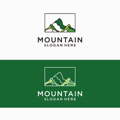 Mountain logo design icon template