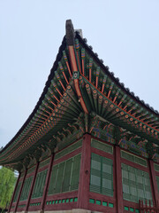  This is a view of the building inside Gyeongbokgung Palace.