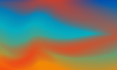 Beautiful gradient background blue, orange and red smooth and soft texture