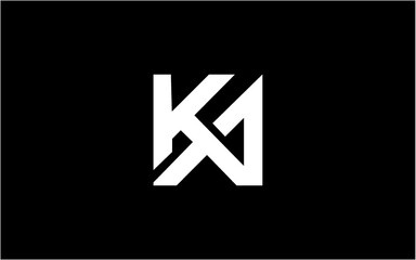 KA Letter Logo Design. Creative Modern A K Letters icon vector Illustration. - obrazy, fototapety, plakaty