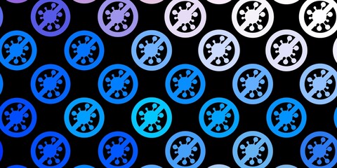 Dark Blue, Yellow vector template with flu signs.