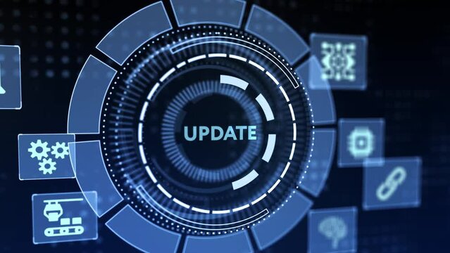 Business, Technology, Internet and network concept. Update software computer program upgrade.