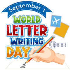 World Letter Writing Day Banner Design