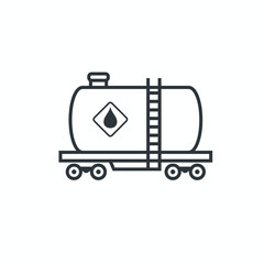 Fototapeta premium oil tank transportation, vector art.