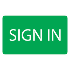 Green sign in button flat icon