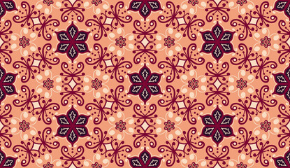 Geometric ethnic oriental pattern traditional Design for background,carpet,wallpaper,clothing,wrapping,Batik,fabric,Vector illustration.embroidery style.