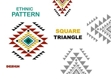 Geometric ethnic oriental seamless pattern traditional Design for background,carpet,wallpaper.clothing,wrapping,Batik fabric,Vector illustration.embroidery style, Sadu.