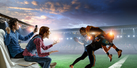 Online sport show . Mixed media