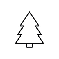Editable Christmas Tree line icon. Vector illustration isolated on white background. using for website or mobile app