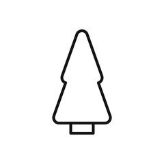 Editable Christmas Tree line icon. Vector illustration isolated on white background. using for website or mobile app