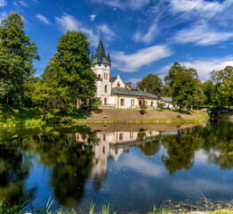 Fototapeta na wymiar Palace in Olszanica, Subcarpathian Voivodeship, Poland