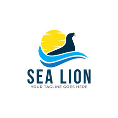 Sea lion symbol - vector illustration