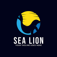 Sea lion symbol - vector illustration