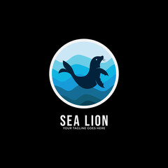 Obraz premium Sea lion symbol - vector illustration