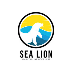 Naklejka na ściany i meble Sea lion symbol - vector illustration