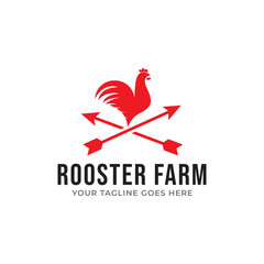 Obraz premium Rooster icon. Cock. Poultry. Farm fresh sign.
