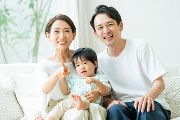 Fototapeta premium 仲良し日本人親子