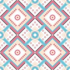 Geometric ethnic oriental seamless pattern traditional Design for background, carpet, wallpaper, clothing, wrapping, Batik, fabric,  illustration, boho embroidery style.