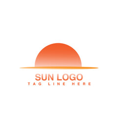 Modern creative sun logo 