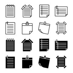 Memo icon. notepad sign. document and file symbol. vector illustration