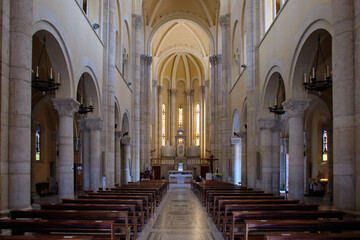Fototapeta premium Basilica di Santa Teresa romanesque styled church in Anzio, Italy