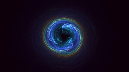 3D rendering abstract multicolor technology fractal light background