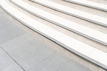 Stairs or corridors made of cement.